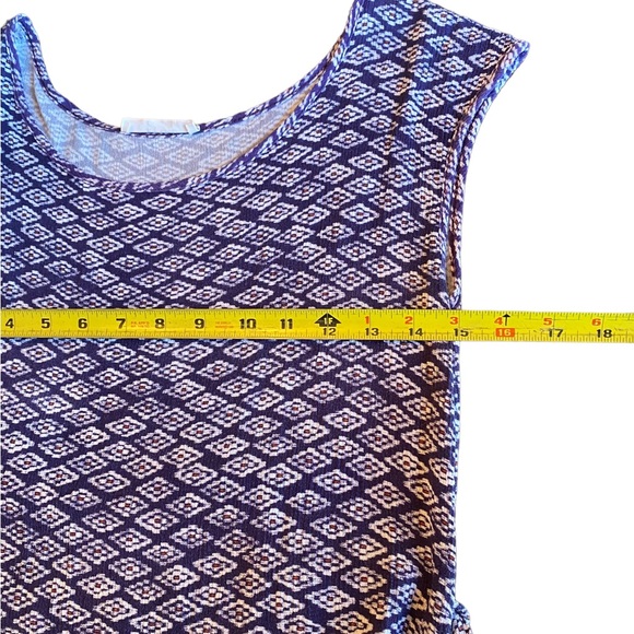 Ezra Hailey Geo Print Tie Short Sleeve Dress - Picture 12 of 13